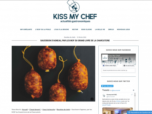 @Kiss my chef // Saucisson d’agneau