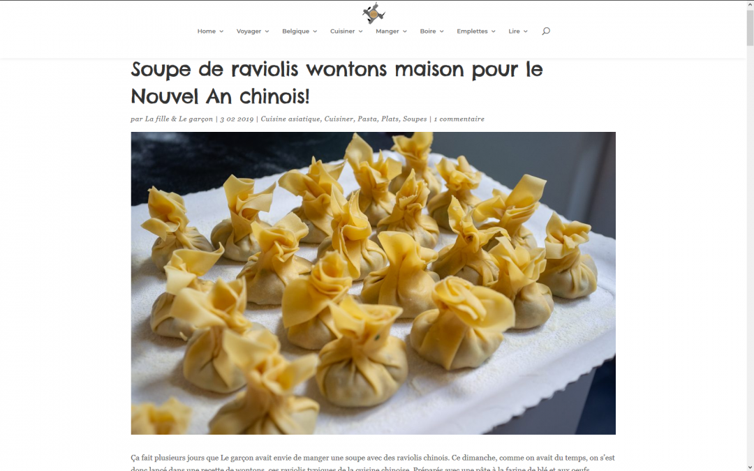 @La cuisine à quatre mains // Soupe de raviolis wontons