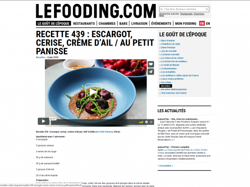 @Lefooding.com // Escargots, cerises, ail noir