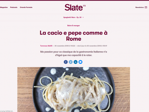 @Slate // La cacio e pepe comme à Rome